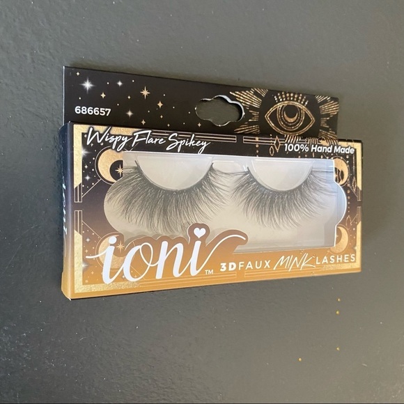 Ioni 3D Faux Mink Lashes Crystals Wispy Flare Spikey 686657 New Costume Cosplay - Picture 5 of 9